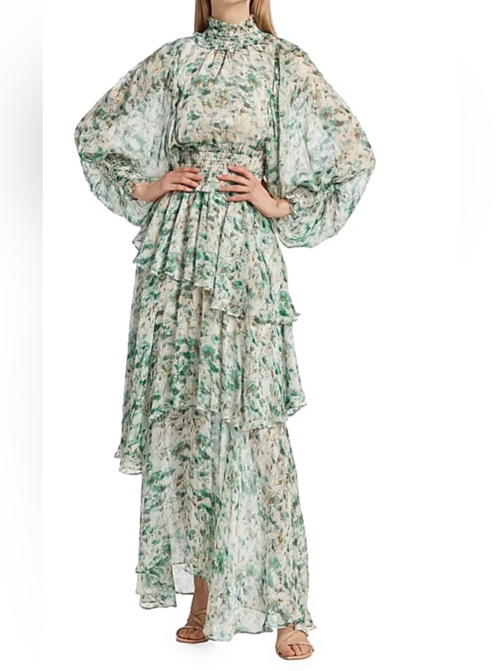 NWOT Elliatt Joplin Smocked Floral Maxi Dress Size Medium